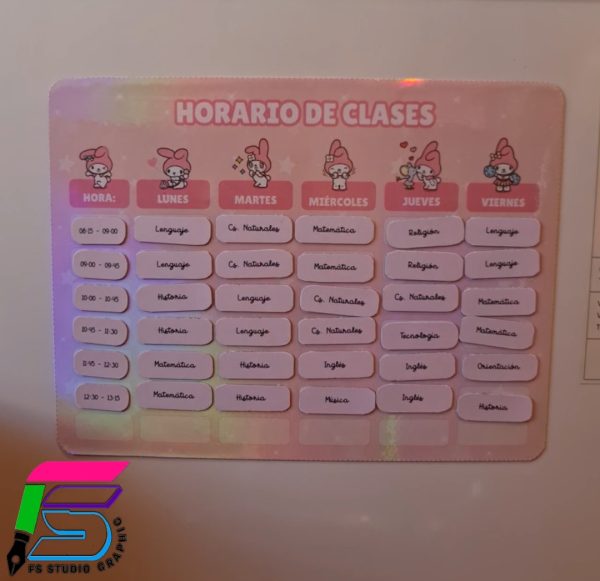 HORARIO MAGNETICO EDITABLE - Imagen 3