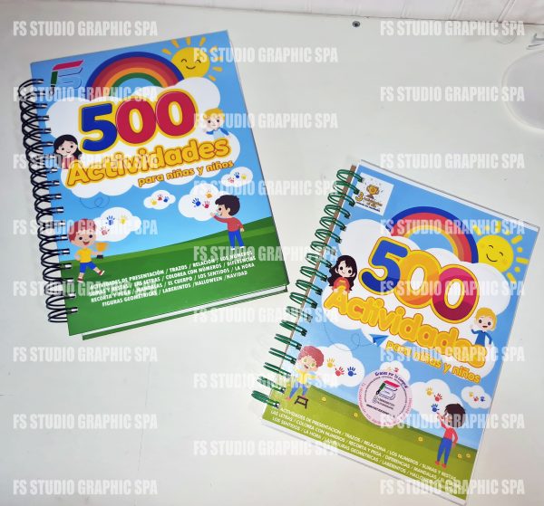 LIBRO + CUADERNILLO 500 ACTIVIDADES PARA NIÑOS ENTRE 2 A 6 AÑOS