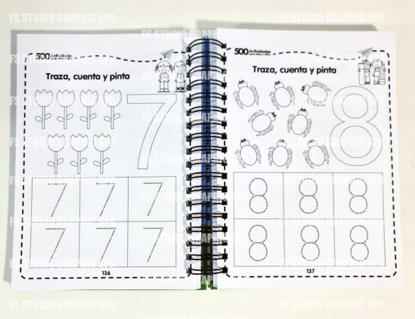 LIBRO + CUADERNILLO 500 ACTIVIDADES PARA NIÑOS ENTRE 2 A 6 AÑOS - Imagen 4